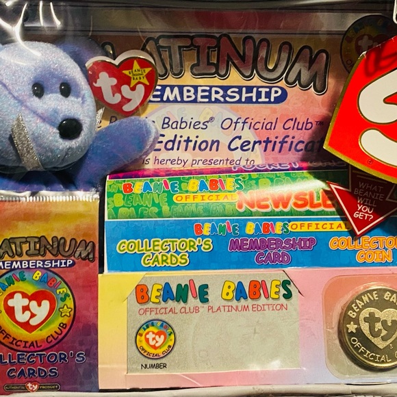 NWT Platinum Beanie Baby Membership (errors) (rare) 1st year - Picture 5 of 11